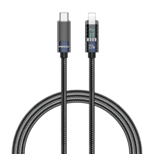 Recci RS16CL PD 27w Crystal Type-C To Lightning 1.2m Cable Blue